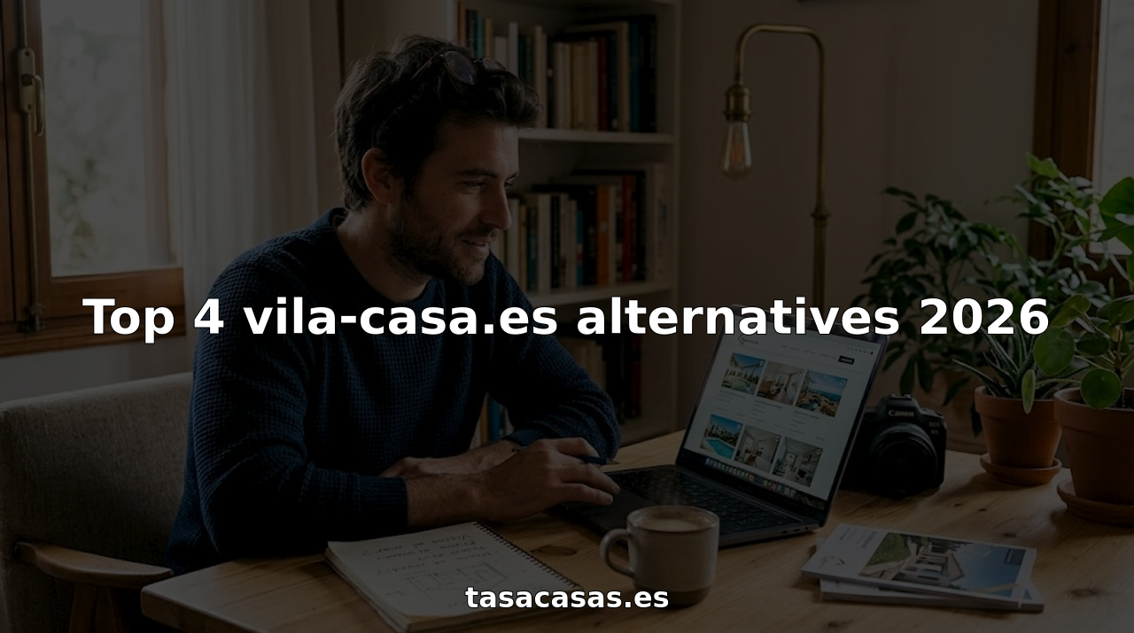 Un hombre compara diferentes portales inmobiliarios desde su portátil en casa.