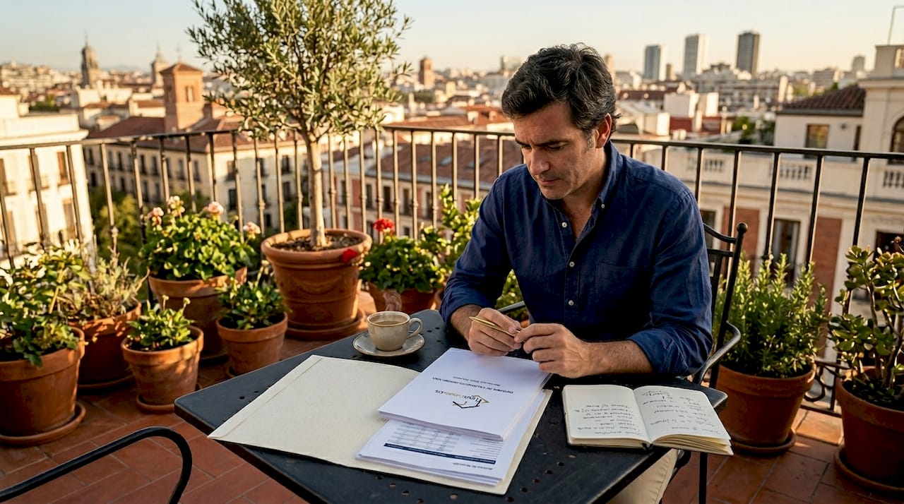 Propietario analizando la documentación para alquilar su vivienda como alojamiento turístico